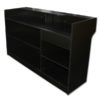 70" Ledgetop Counter with Slatwall: Black - Image 3