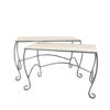 Large Nesting Table with Scroll Legs