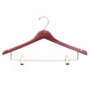 17" Contoured Wood Suit Hanger with Clips SOLD INDIVIDUALLY - Image 2