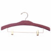 16" Flat Wood Pant & Skirt Hanger: Case of 100 - Image 2