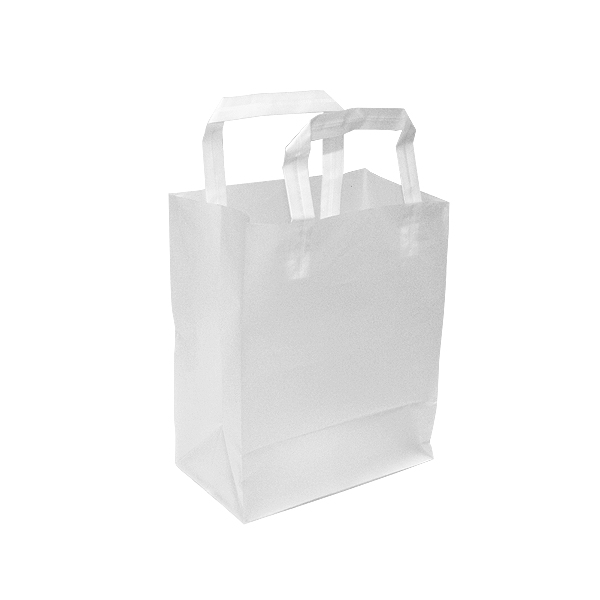 Soft Loop Handle Frosted Bag 8 x 5 x 10. SelbyStoreFixtures.com