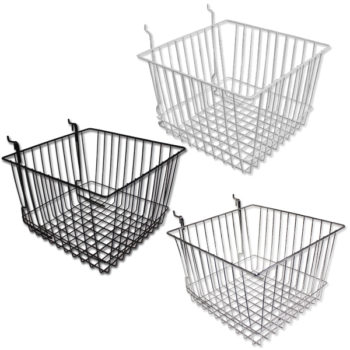 Deep Basket for Slatwall/Gridwall/Pegboard