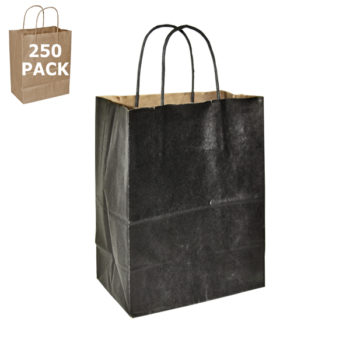 Black Kraft Cub Paper Shopping Bag-Case 250