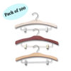 16" Flat Wood Pant & Skirt Hanger: Case of 100
